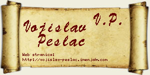 Vojislav Peslać vizit kartica